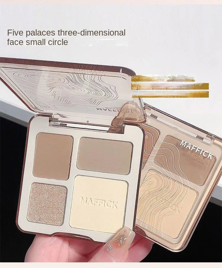 Multifunctional Face Powder Palette: Contour, Bronze & Highlight