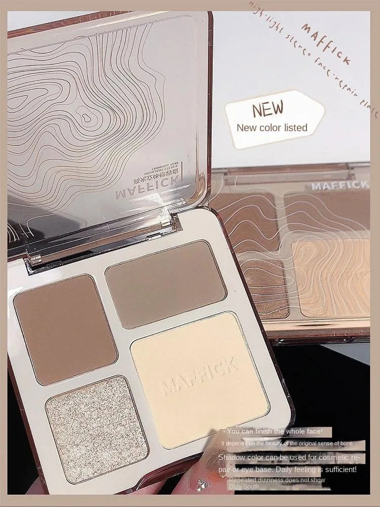 Multifunctional Face Powder Palette: Contour, Bronze & Highlight