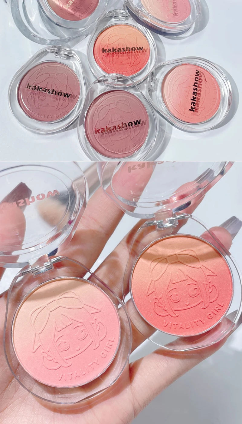 Kakashow Youthful Gradient Blush - Natural Nude Shade, Easy-to-Blend Formula with Long-lasting Matte Finish,