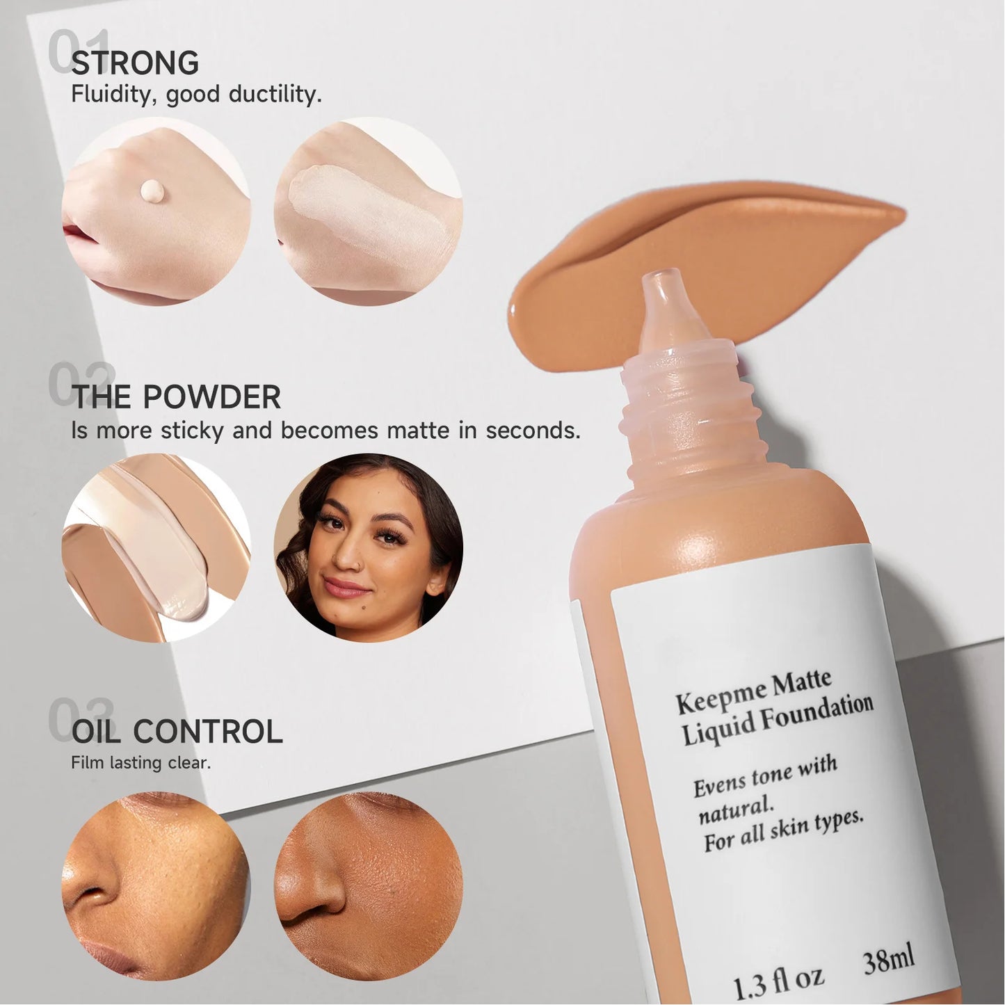 Dewy Finish Foundation: Conceals & Hydrates Dry Skin