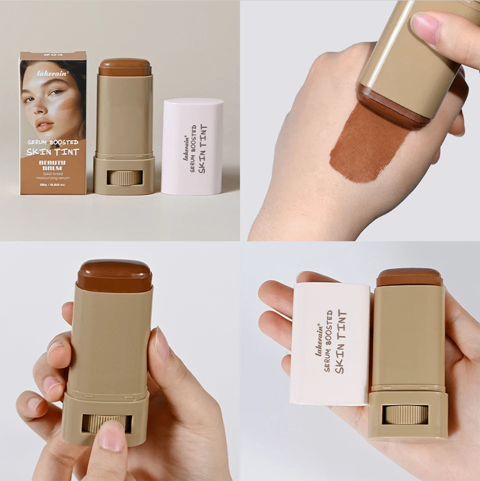 High Coverage Stick Foundation: Smooth, Plumping Bronze Tint
