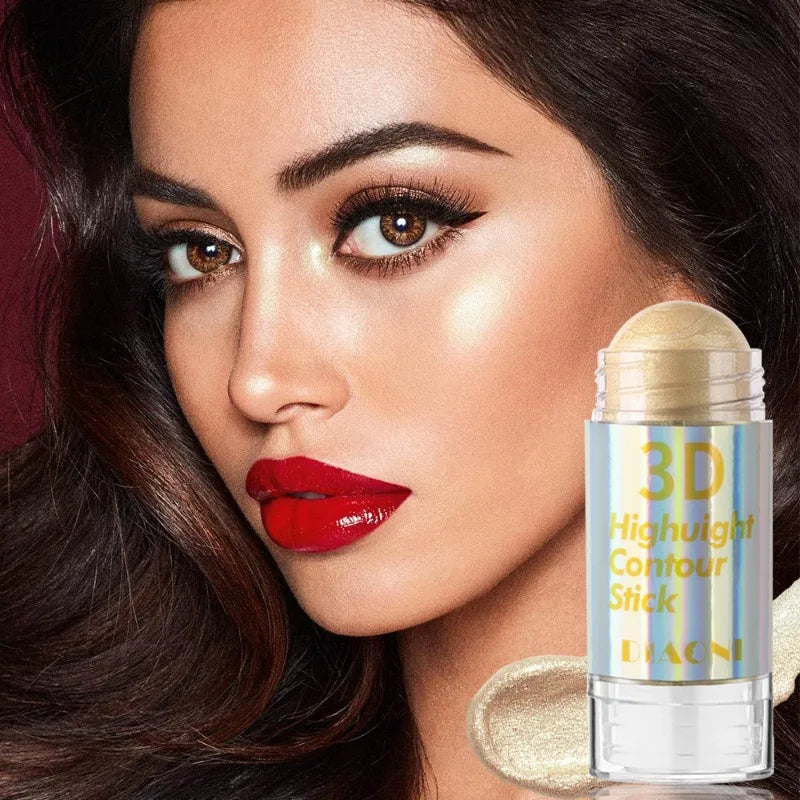 6-Color 3D Highlighter Stick: Contour, Bronze & Shimmer