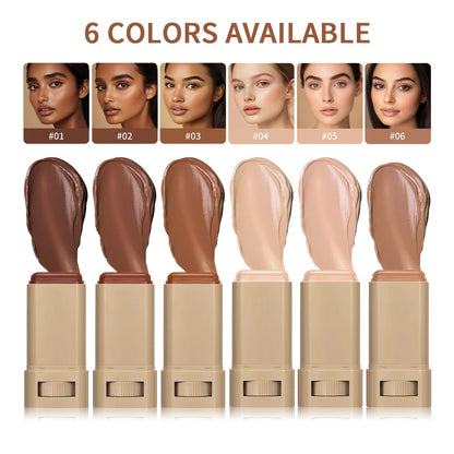 High Coverage Stick Foundation: Smooth, Plumping Bronze Tint