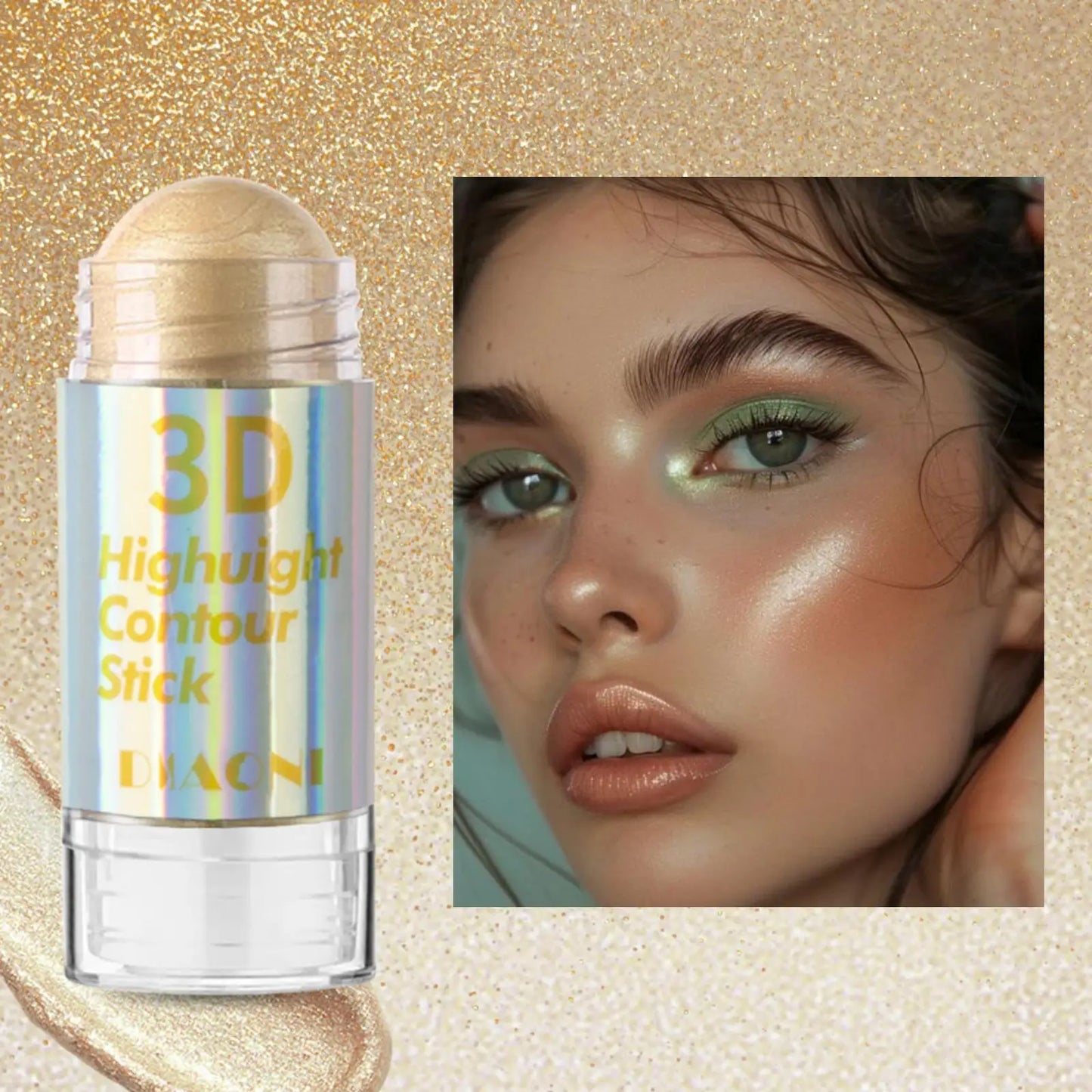 6-Color 3D Highlighter Stick: Contour, Bronze & Shimmer