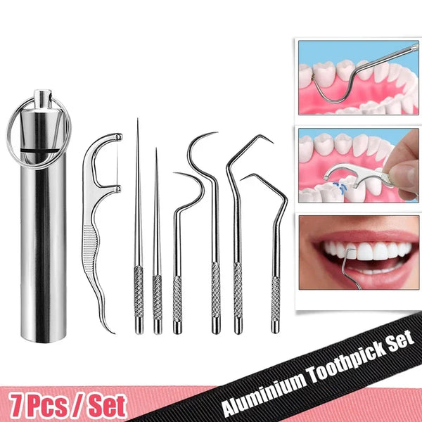 Pocket Care - On-The-Go Dental Tools - Floss - Oral Care - 7 Piece