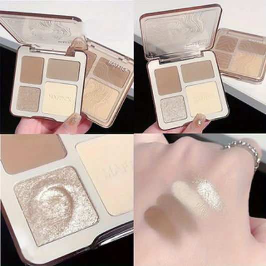 Multifunctional Face Powder Palette: Contour, Bronze & Highlight