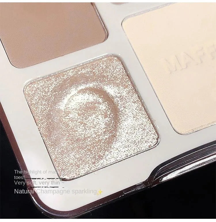 Multifunctional Face Powder Palette: Contour, Bronze & Highlight