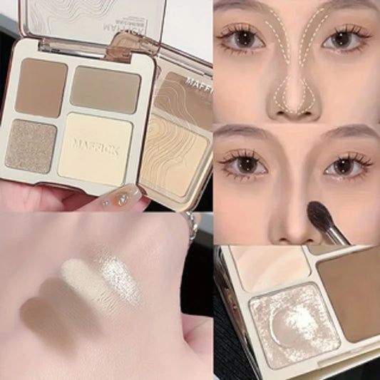 Multifunctional Face Powder Palette: Contour, Bronze & Highlight