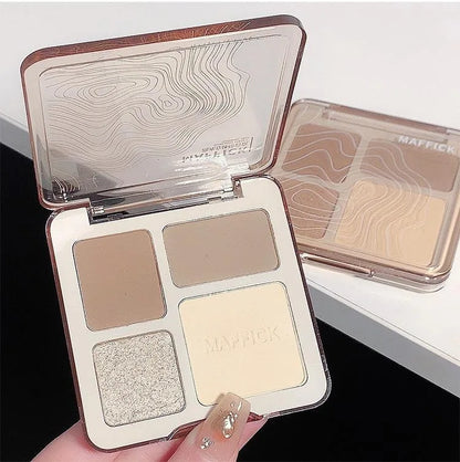 Multifunctional Face Powder Palette: Contour, Bronze & Highlight